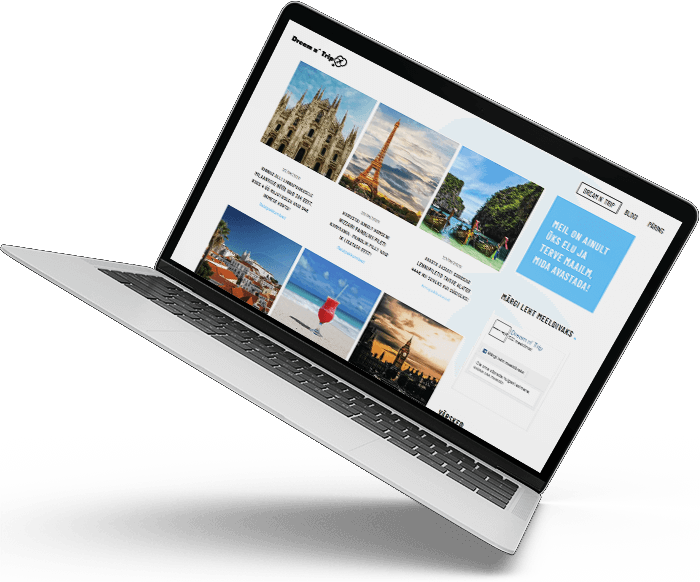 Dreamntrip | disainitud koduleht